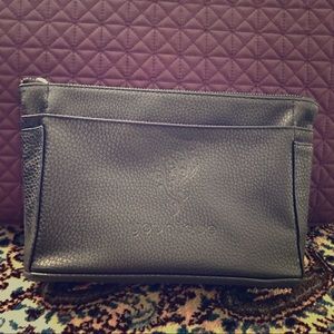Faux Pebbled Leather Makeup Bag